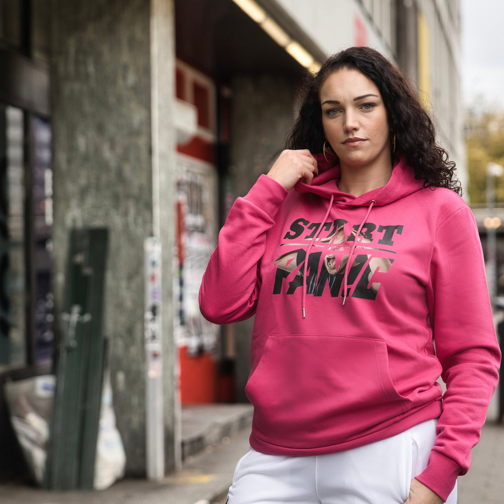 Hoodie Dames - Start the Panic Fuchia