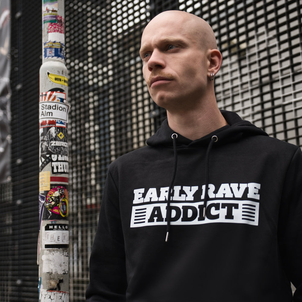 Early Rave Addict Hoodie - Black